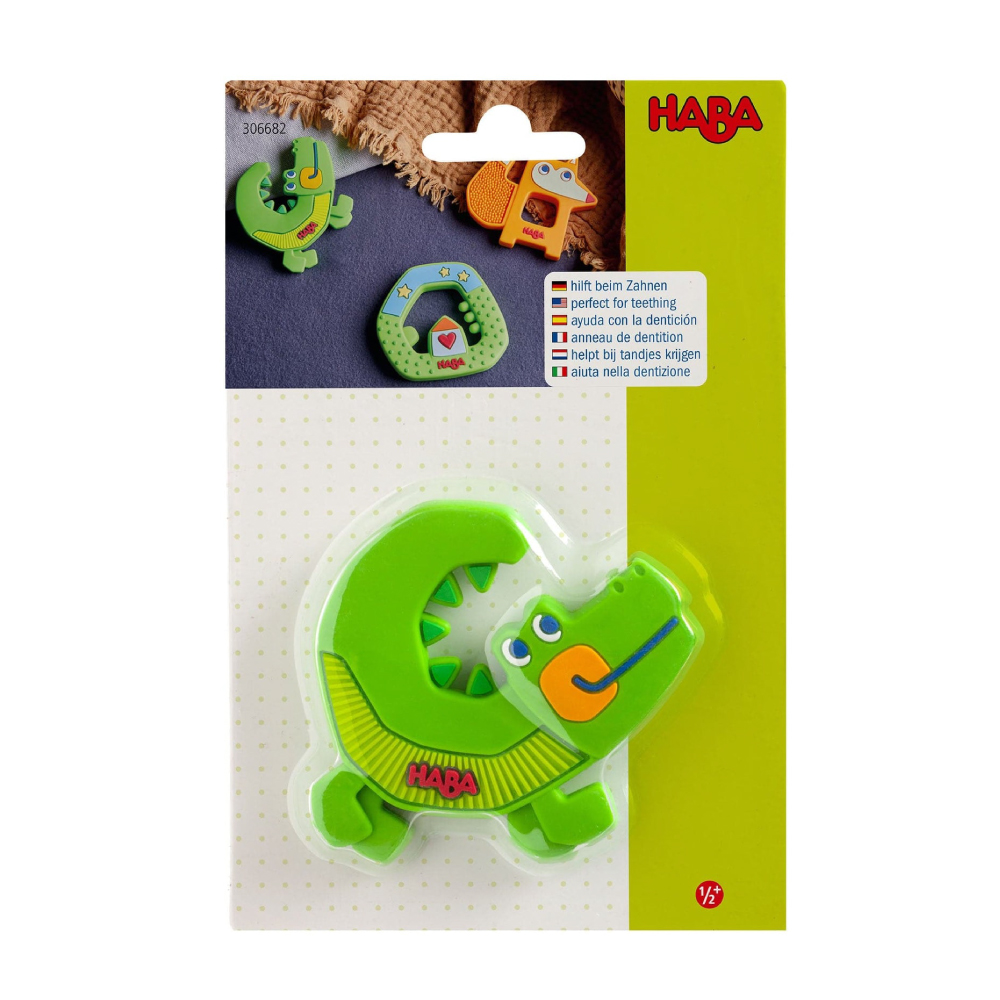 【德國HABA】寶寶抓握固齒玩具-淘氣鱷魚