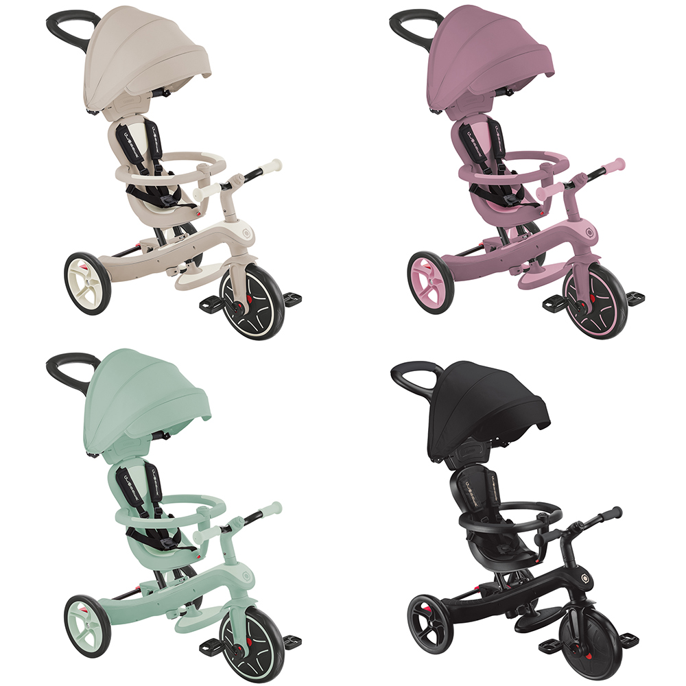 GLOBBER 4合1 Trike多功能3輪推車but.聯名奶油系列