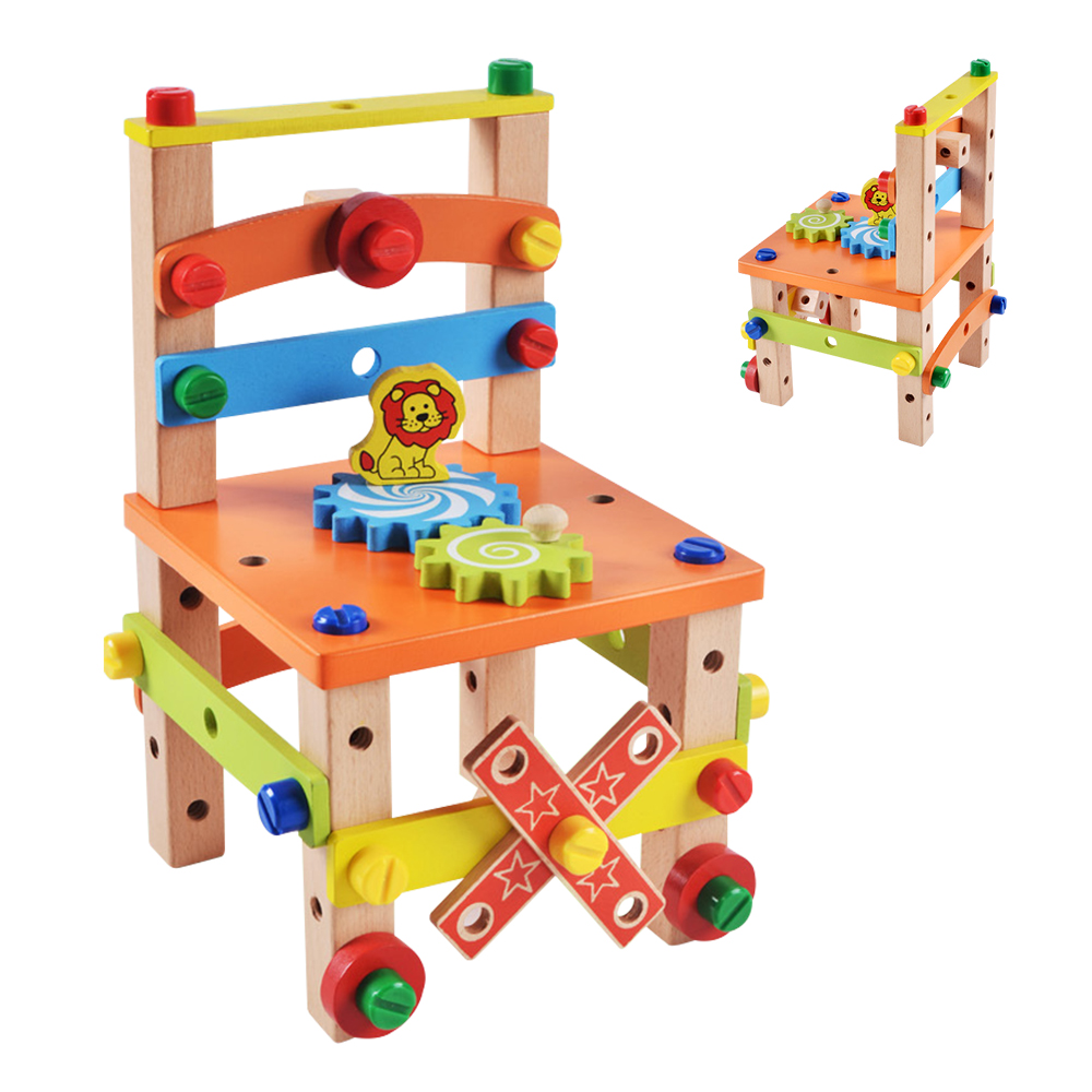 【Mesenfants】益智玩具 百變螺絲拆裝椅 兒童玩具 鎖螺絲玩具積木