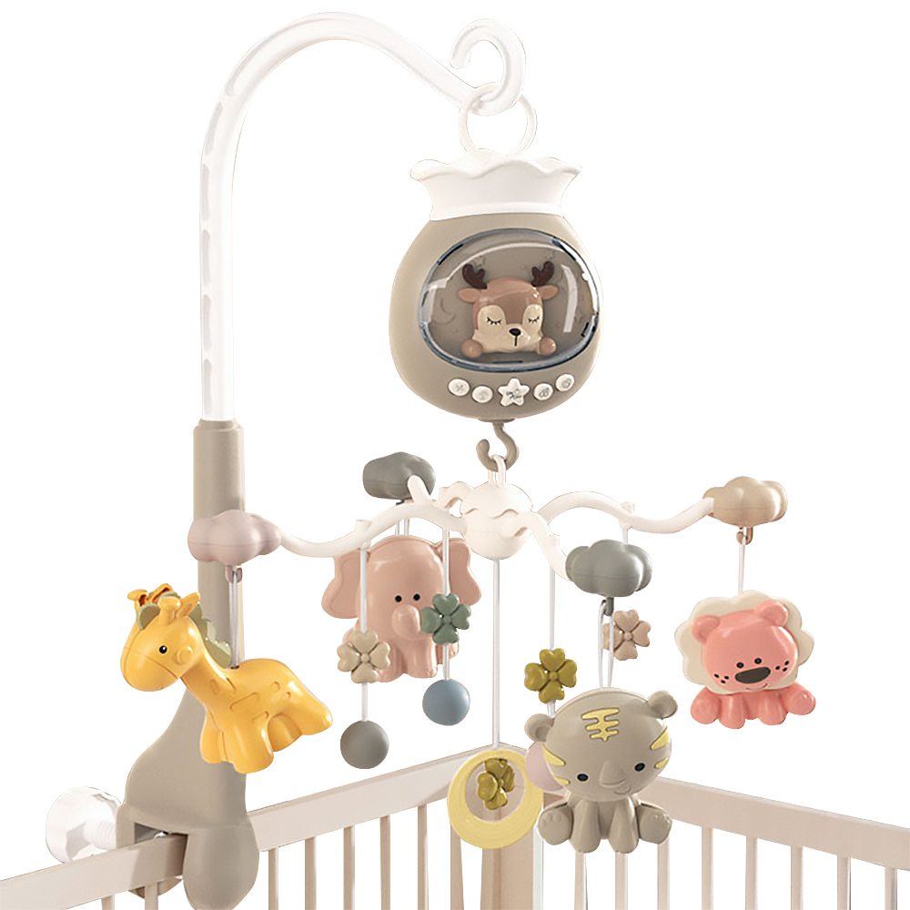 【Mesenfants】嬰兒床鈴 音樂旋轉床鈴 安撫玩具 寶寶搖鈴 嬰兒床夾床鈴