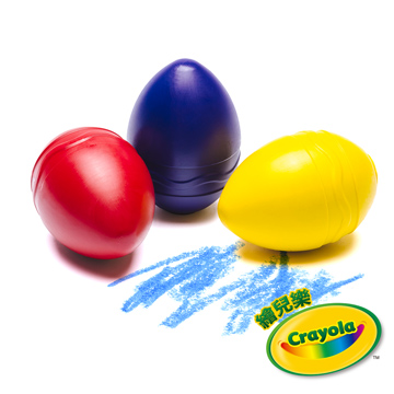 美國 Crayola繪兒樂 幼兒可水洗掌握蛋型蠟筆3色(紅黃藍)