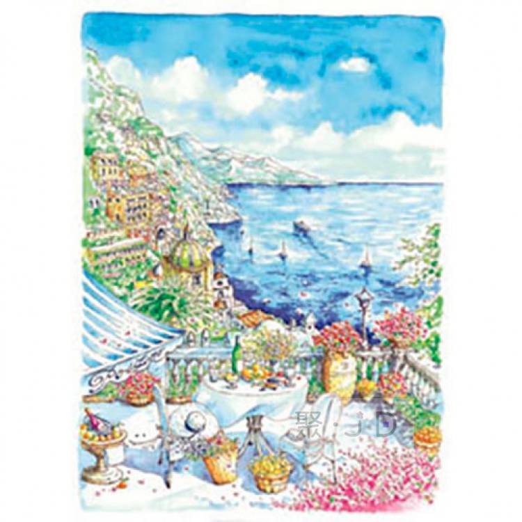 【台製拼圖】日本插畫 - HM52-624 海邊餐廳 520片拼圖