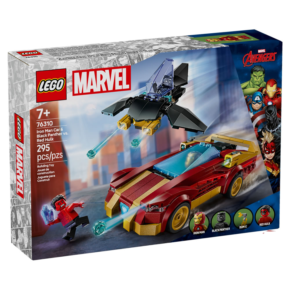 樂高積木LEGO 76310 202501 超級英雄系列 - 鋼鐵人汽車和黑豹大戰紅浩克(MARVEL)