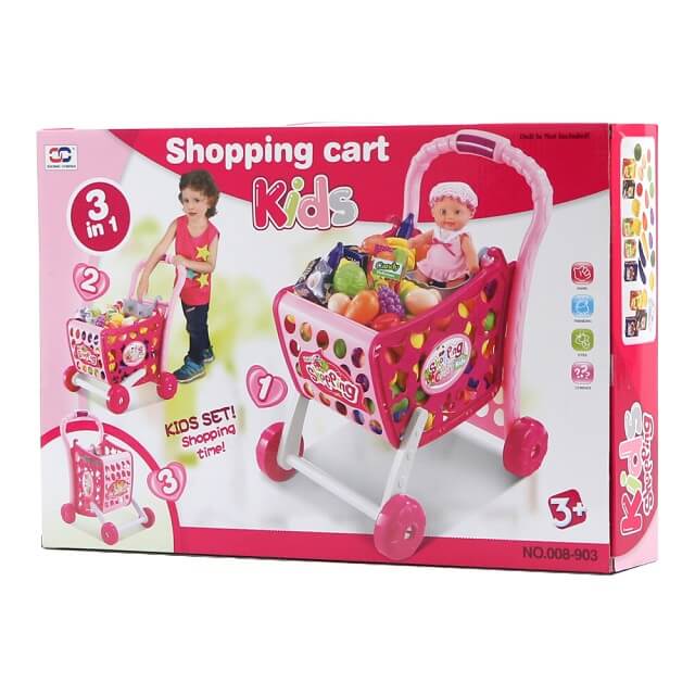 寶盟 baumer 三合一兒童助步購物車(內含商品玩具)