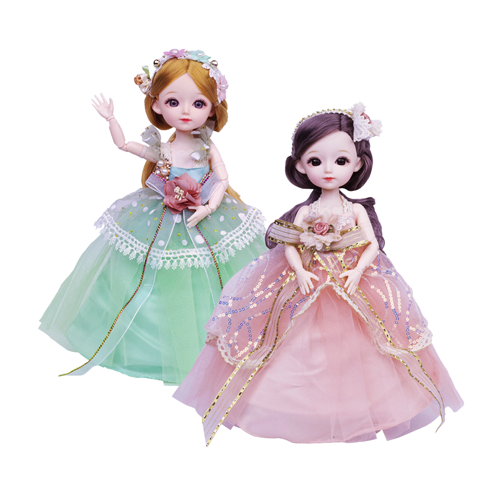 【Mesenfants】芭比娃娃-舞會禮服版禮盒 多關節可動 換裝娃娃公主禮盒(31cm)
