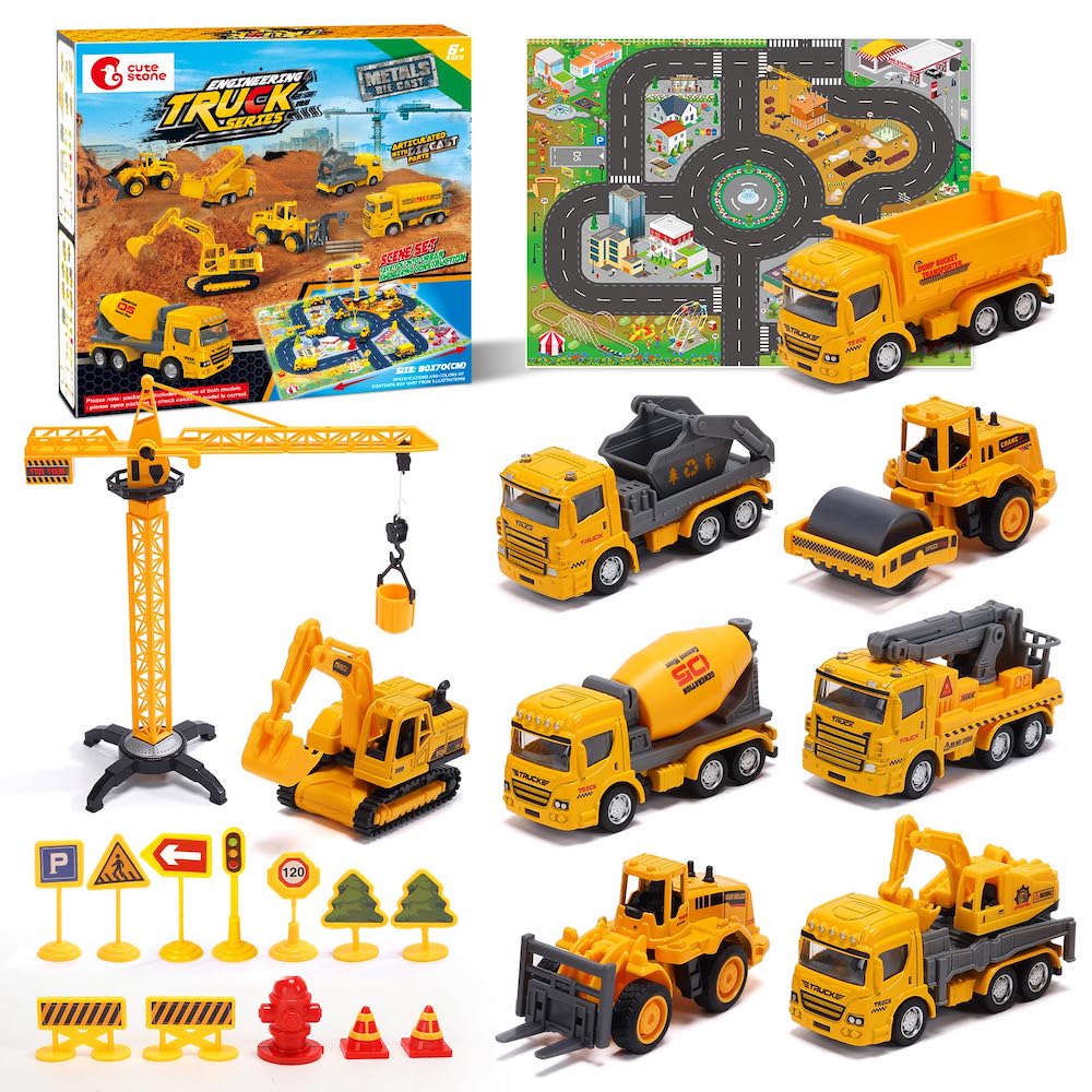 CUTE STONE 模擬工程運輸小汽車套裝玩具