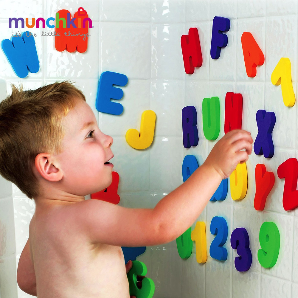 munchkin滿趣健-字母數字洗澡玩具學習組