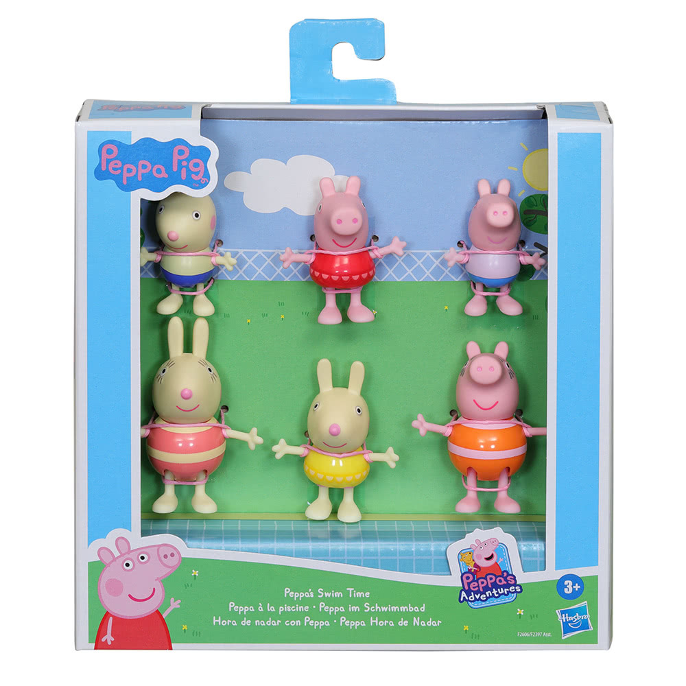 《 Peppa Pig 粉紅豬小妹 》6入公仔主題裝扮組-泳衣組(F2397)