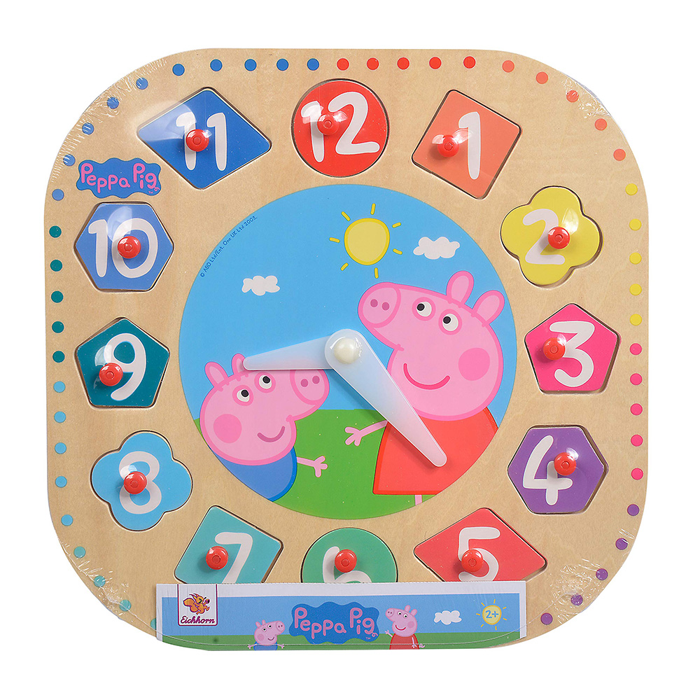 《 Peppa Pig 》粉紅豬小妹-木製學習鐘