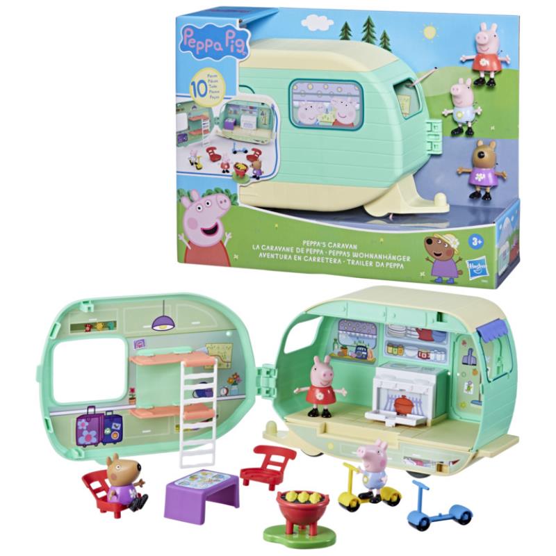 【孩之寶 Hasbro】兒童玩具 粉紅豬小妹 佩佩豬 露營拖車遊戲組