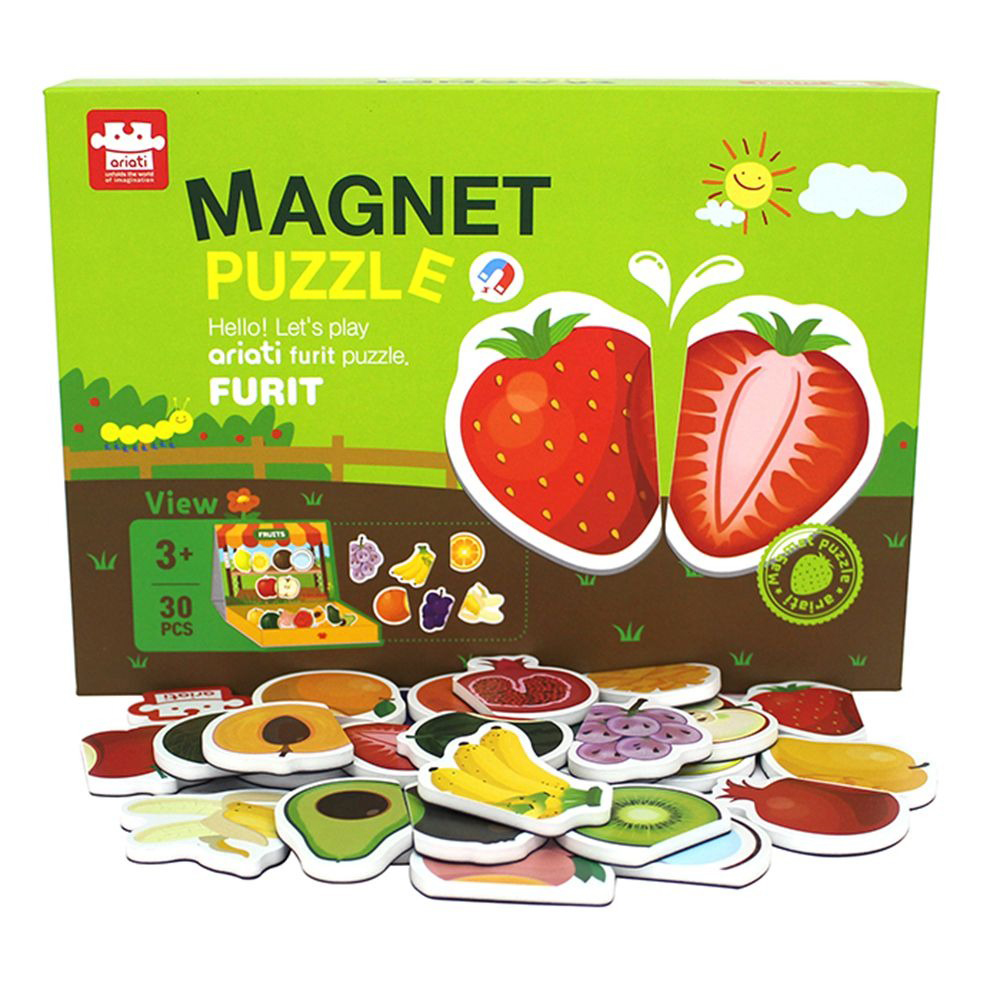 《 韓國 Magpia x Ariati 》磁性拼圖書-水果市場
