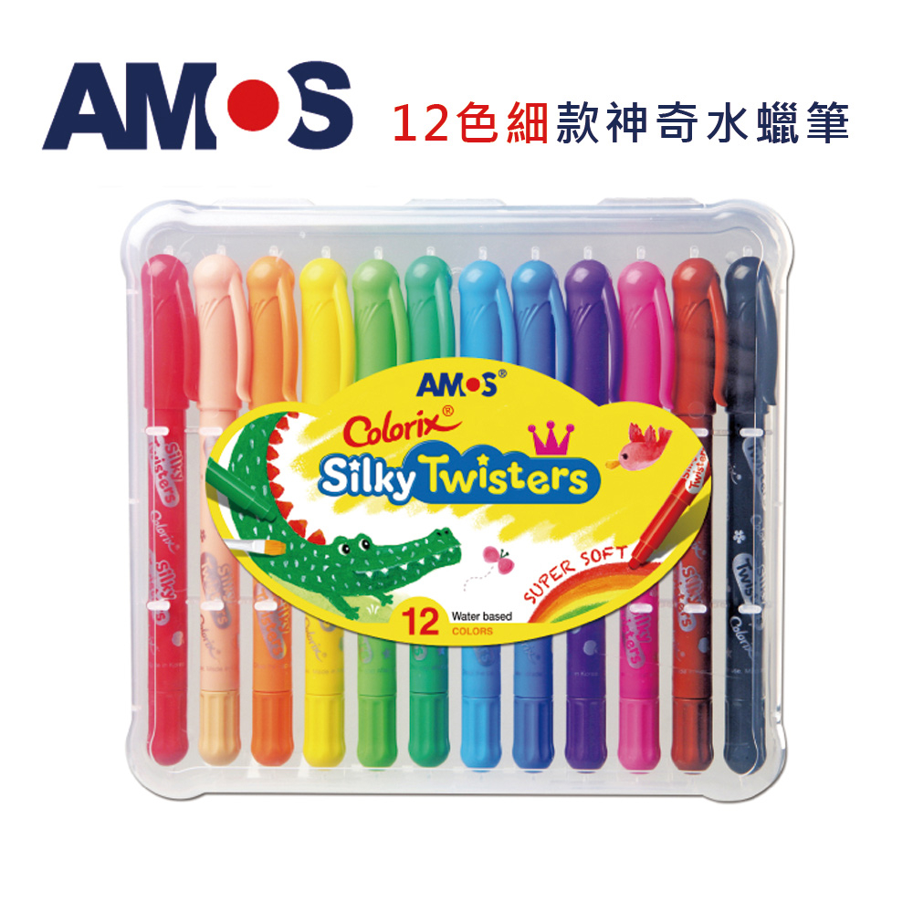 韓國AMOS 12色細款神奇水蠟筆