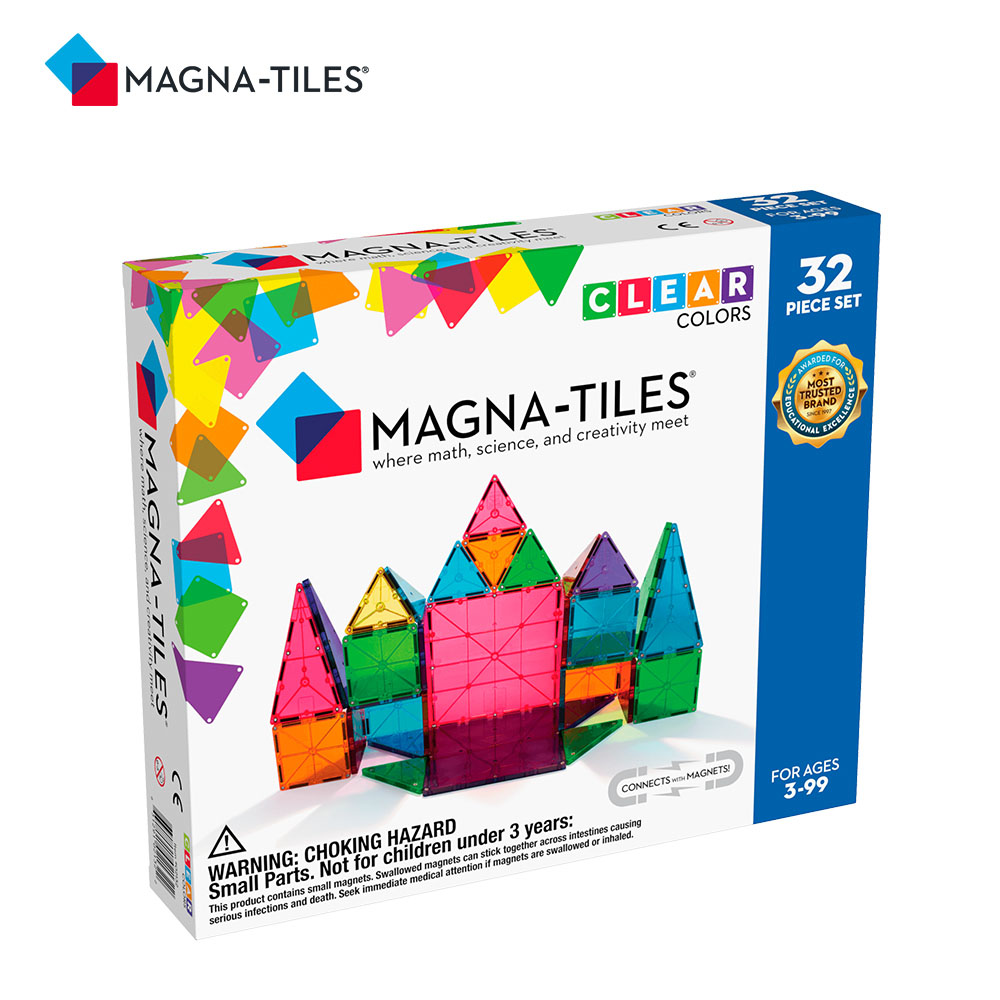 Magna-Tiles®彩色透光磁力積木32片