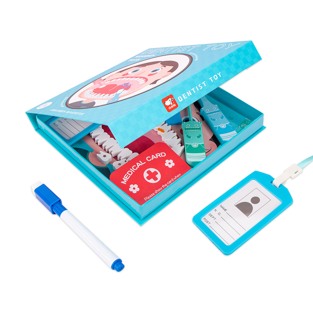 【Mesenfants】木製磁吸式牙醫遊戲組 扮家家酒醫生玩具 口腔衛生早教學習玩具