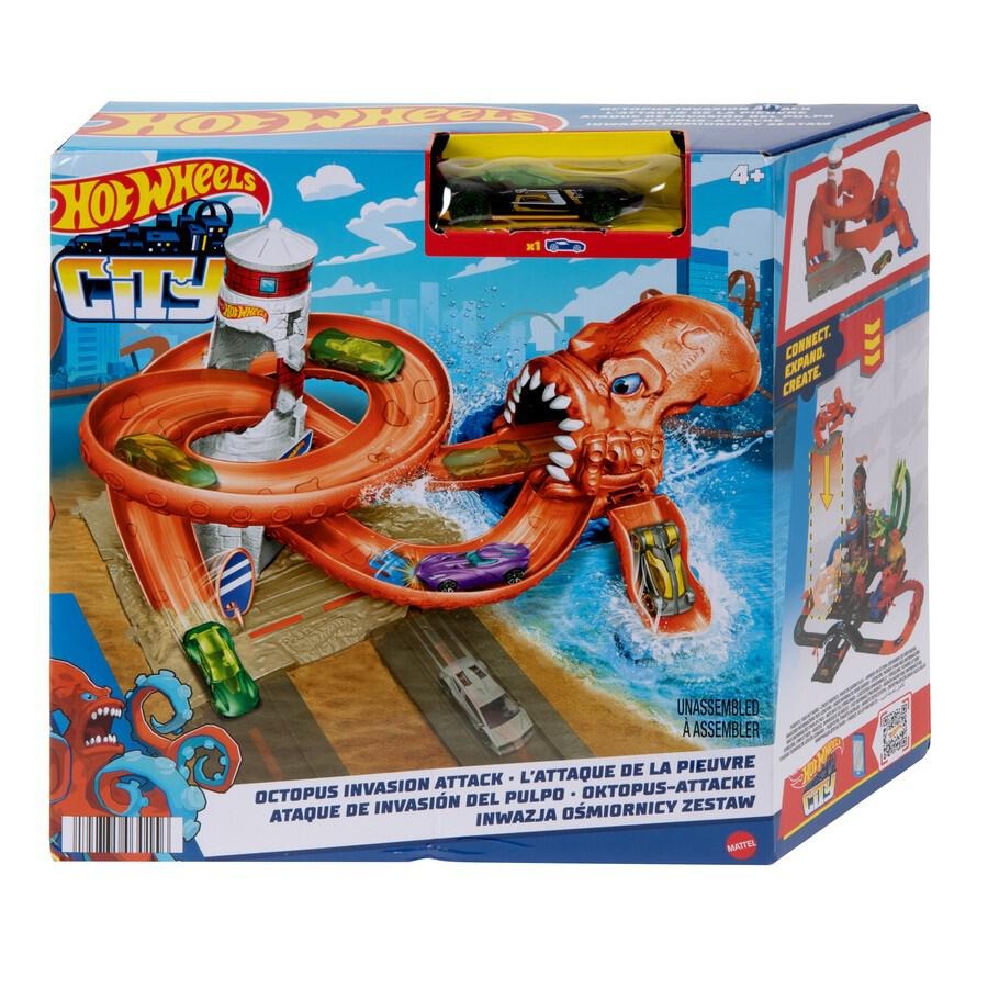 《 MATTEL 》風火輪城市主題-怪獸侵略組合(隨機出貨)