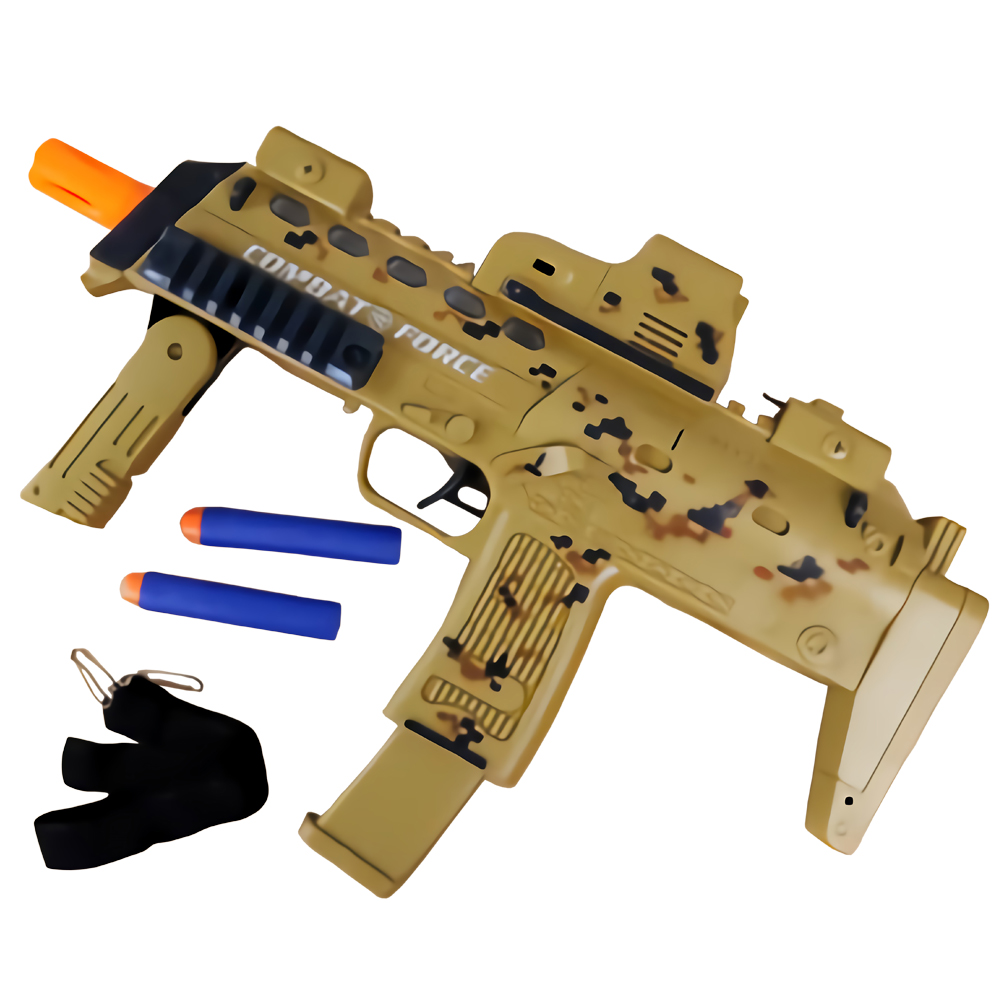【Police Force-迷彩版】聲光音效電動軟式子彈玩具槍 附專用軟彈