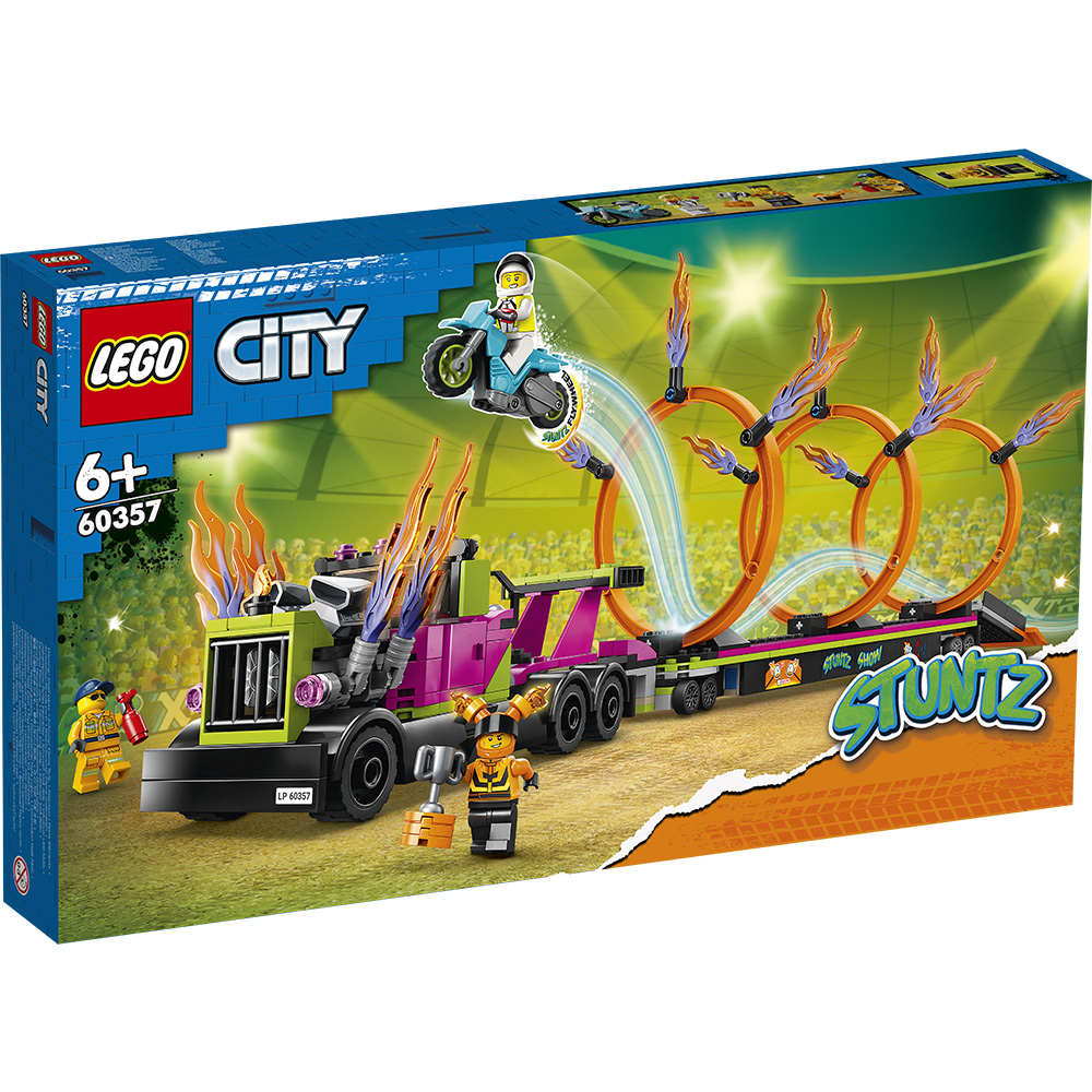 樂高積木 LEGO《 LT60357 》202303 城市系列 - 特技卡車和火圈挑戰組