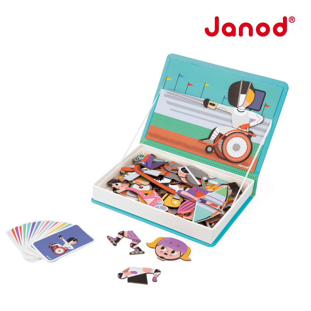 【法國Janod】磁鐵遊戲書-奧運小百科