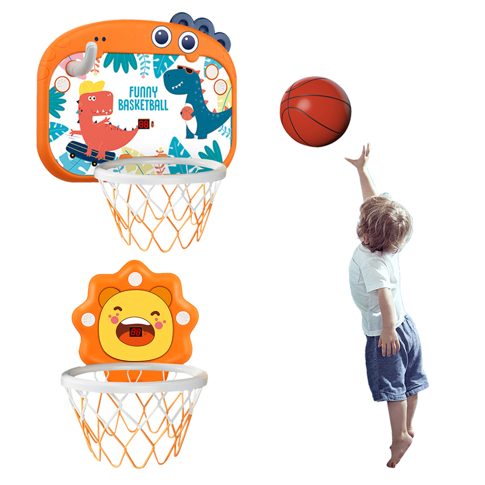 【Mesenfants】免打孔掛式兒童籃球框 附加套圈圈功能(贈籃球.打氣筒)