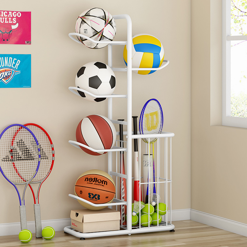 家用室內簡易兒童足球/排球/羽毛球/拍球擺放置物架 籃球收納架 玩具收納架