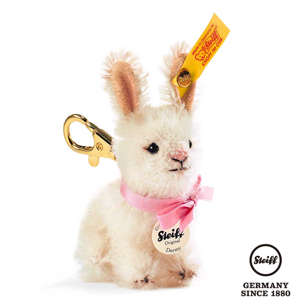 STEIFF德國金耳釦泰迪熊 - Keyring Dormy Rabbit 兔子 (收藏版吊飾_黃標)