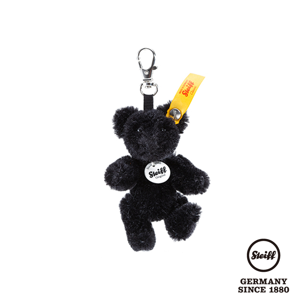 STEIFF德國金耳釦泰迪熊 - Pendant Mini Teddy Bear Keyring Black (收藏版吊飾_黃標)