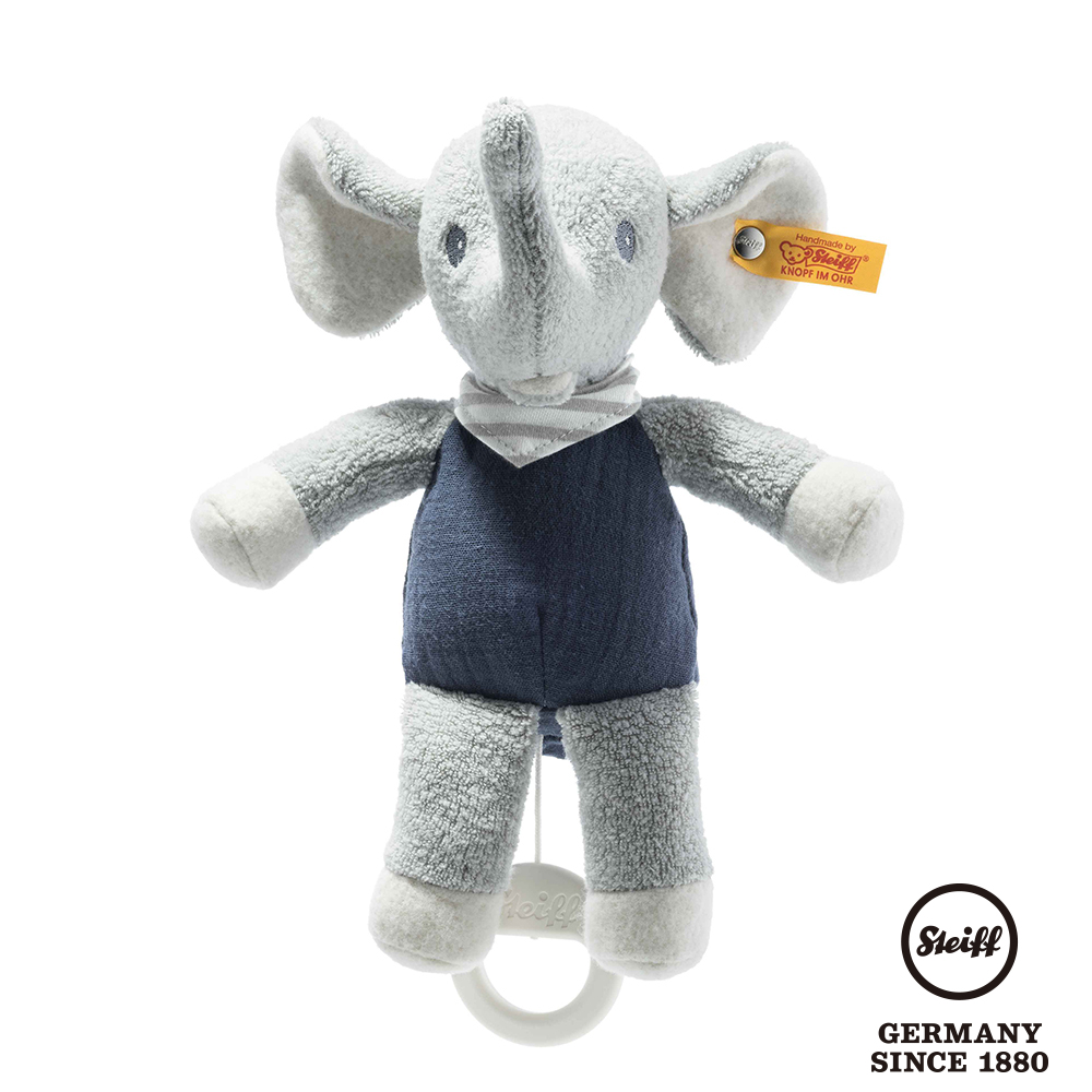 STEIFF德國金耳釦泰迪熊 - GOTS Eliot Elephant 有機棉 大象 (嬰幼兒音樂鈴)