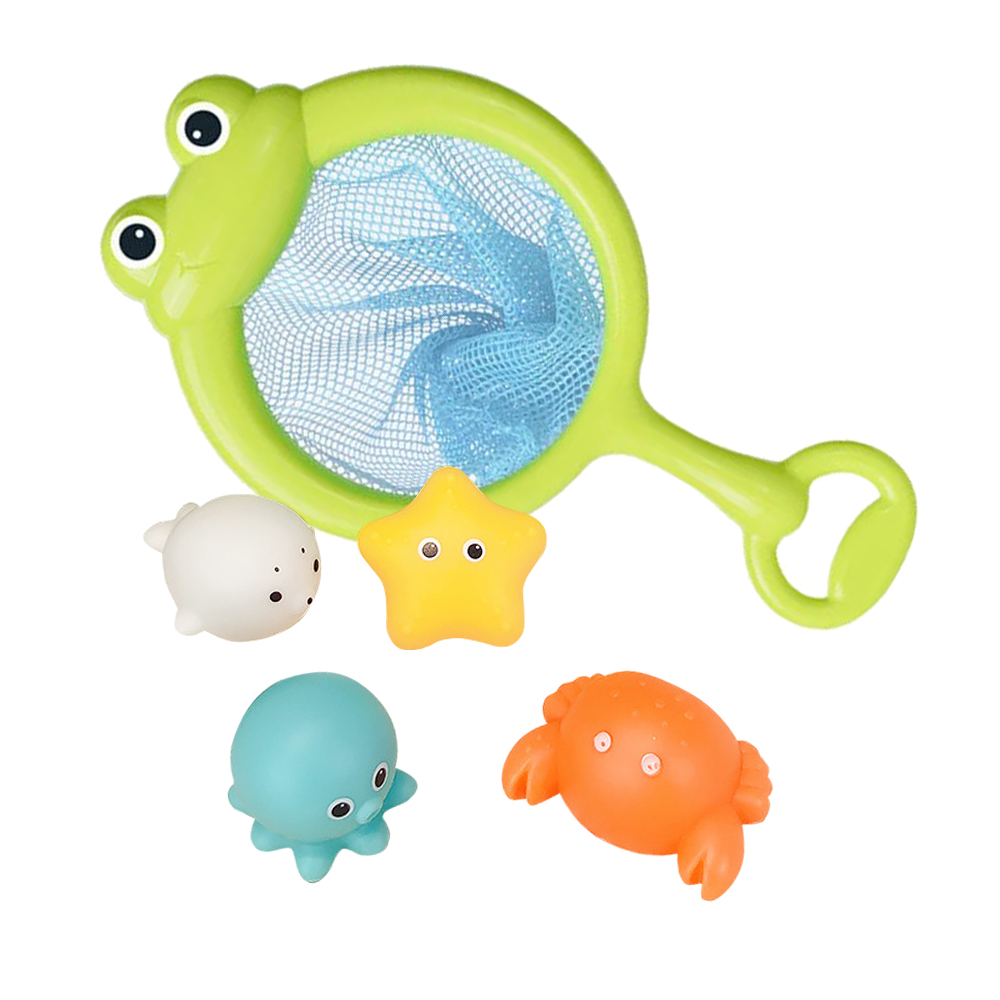 【Mesenfants】洗澡發光玩具 感應發光 撈魚戲水玩具 戲水玩具 泡澡玩具