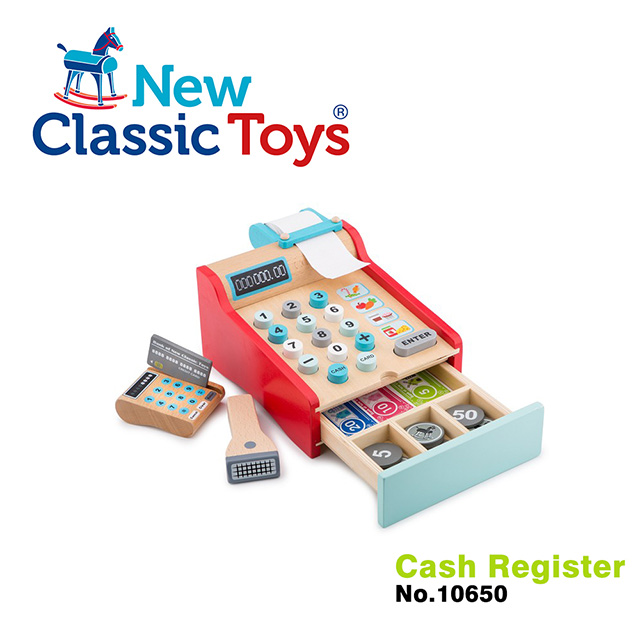 【荷蘭New Classic Toys】木製收銀機玩具 - 10650