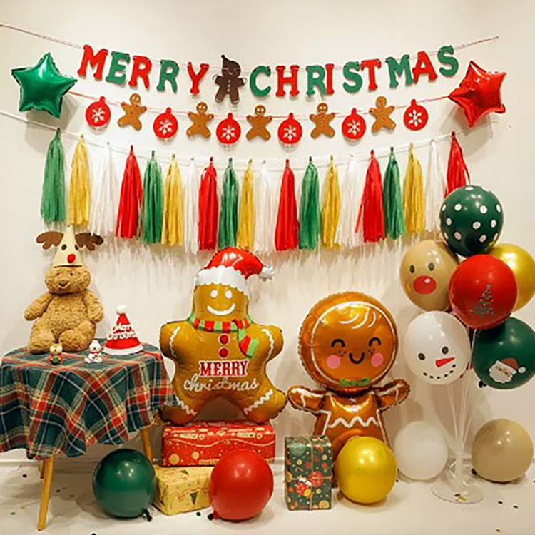 聖誕薑餅人氣球套餐組(派對佈置/節慶派對)