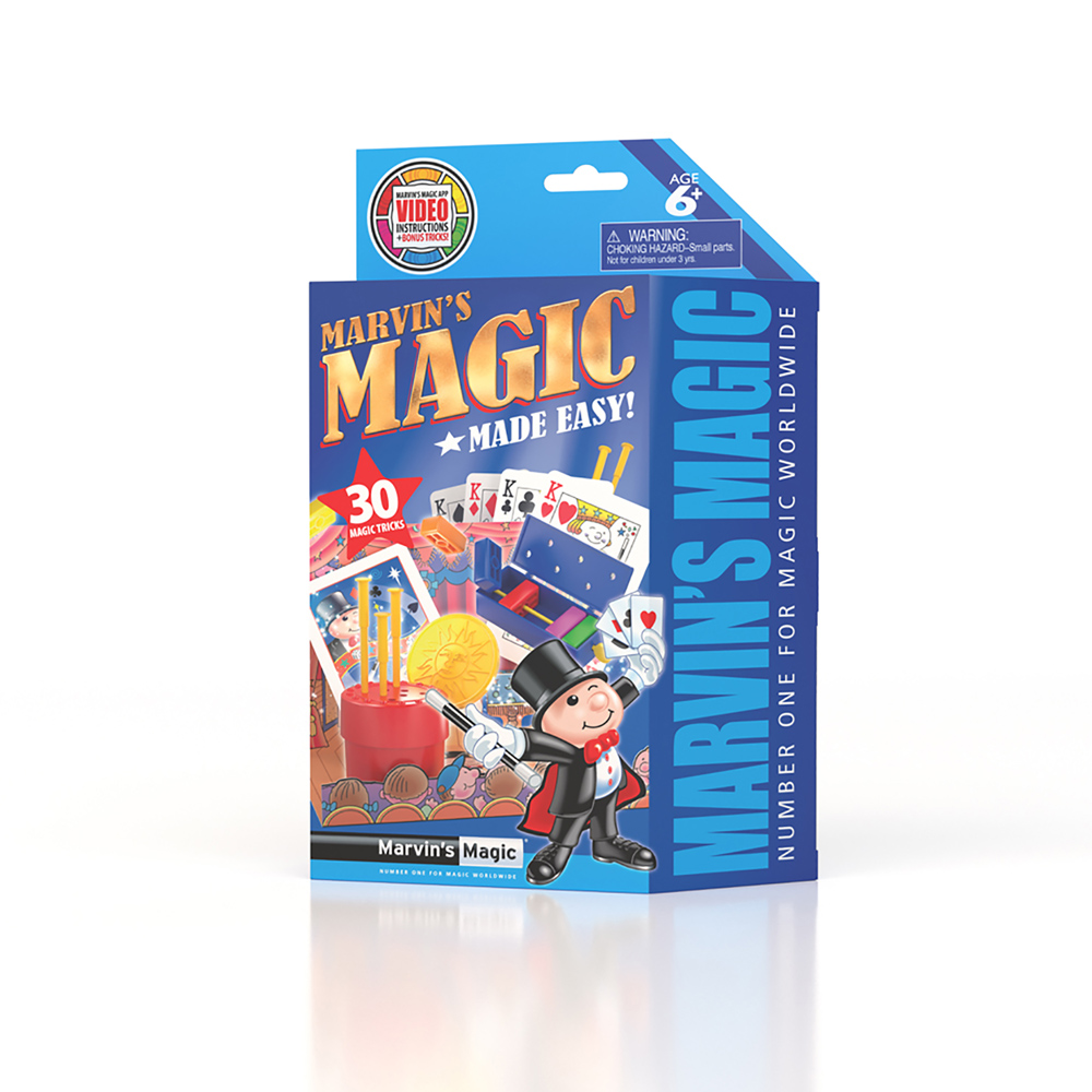 英國魔術專家Marvins: 6歲掌握技巧 馬文的30個口袋魔術 第1套（藍）含影片和中文操作App