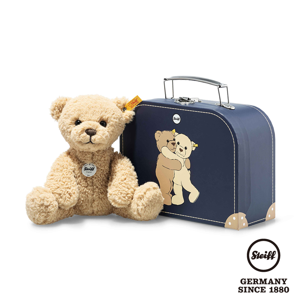 STEIFF德國金耳釦泰迪熊- Ben Teddy bear in suitcase (行李箱系列)