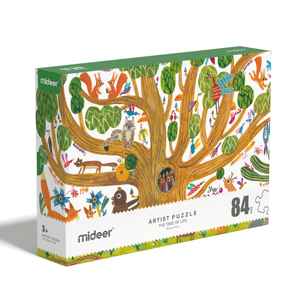 《 MiDeer 》樹與動物們藝術拼圖(84片)