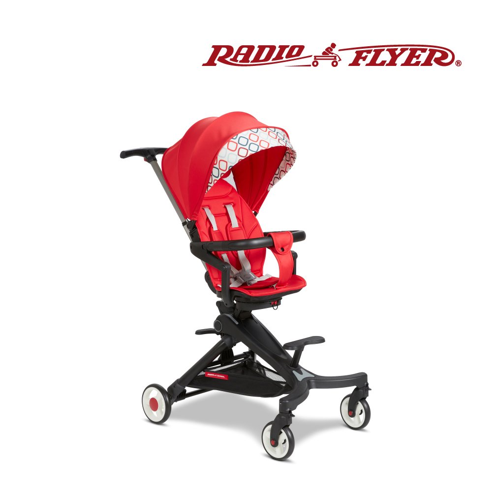 RadioFlyer 德爾塔雙向摺疊 嬰兒手推車 6m+(方磚紅)