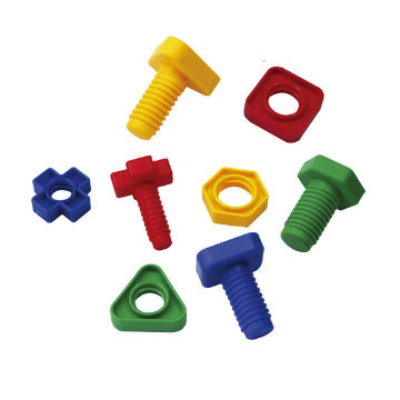 【華森葳兒童教玩具】建構積木系列-螺絲螺母 E10-B28