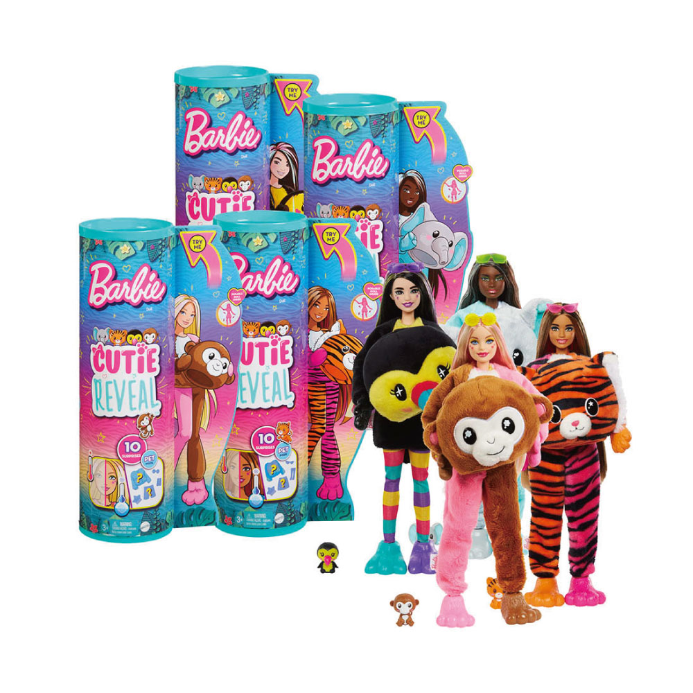 玩具反斗城 芭比驚喜造型娃娃-叢林動物系列