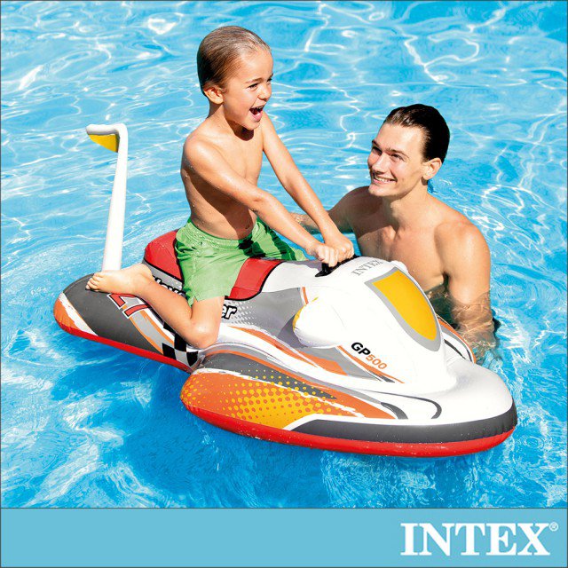 INTEX 水上摩拖車造型充氣戲水玩具117x77cm(57520)