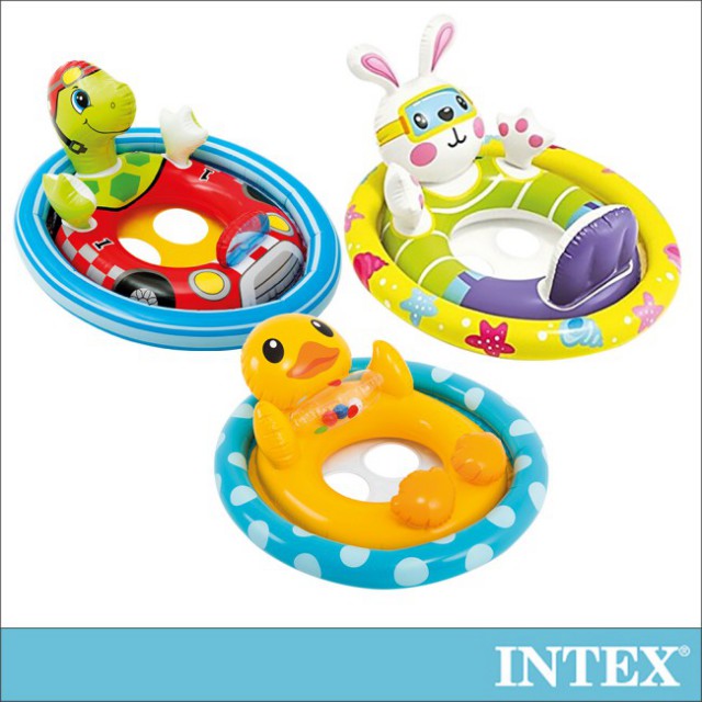 【INTEX】造型幼兒坐式充氣泳圈-3款造型可選(59570)