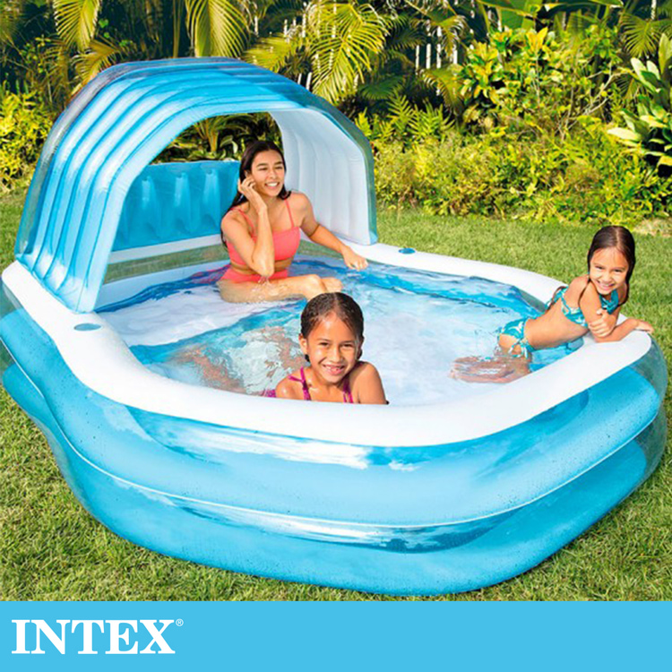 INTEX 遮陽長形游泳池229x191x48cm(530L)適3歲+ (57186NP)