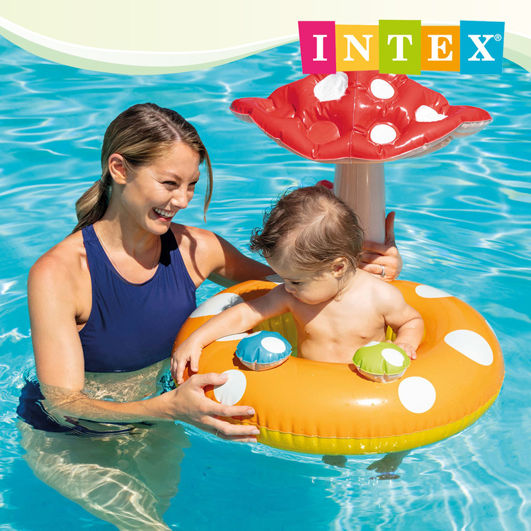 【INTEX】蘑菇造型幼童游泳圈-適1~2歲 (56574NP)