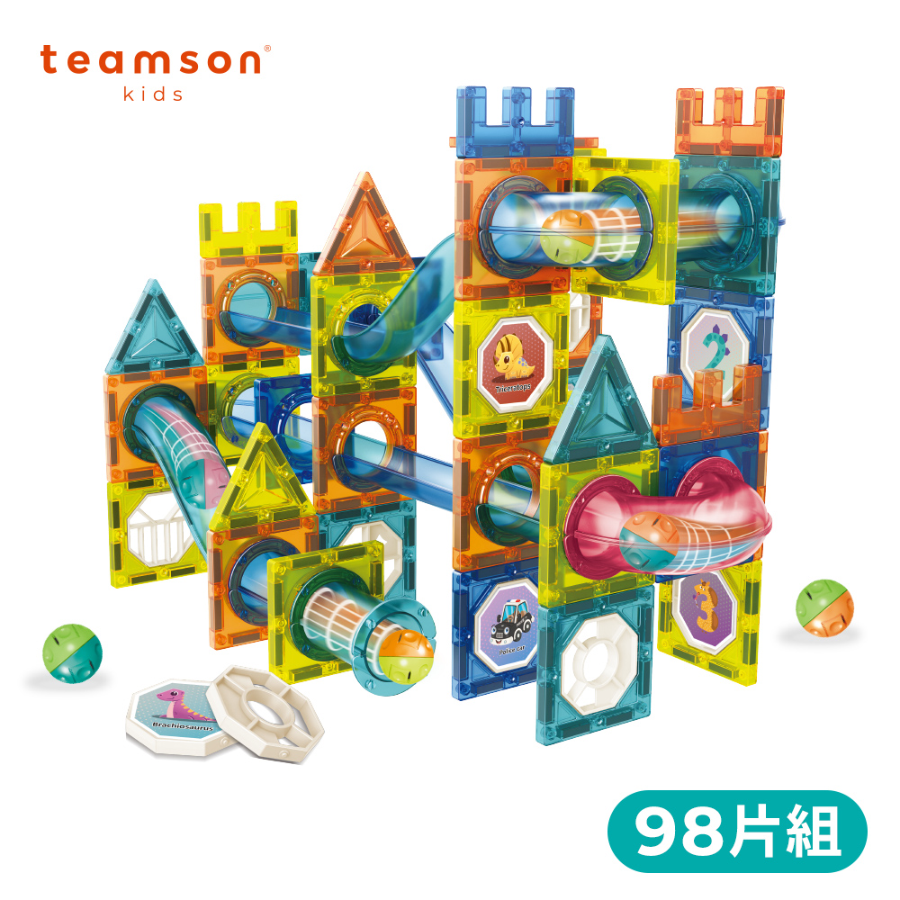 Teamson-彩色窗戶軌道磁力片組-98psc