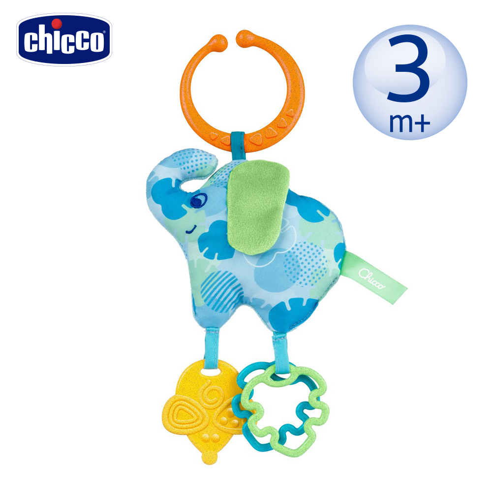 【chicco】ECO+可吊掛安撫固齒器-散步大象