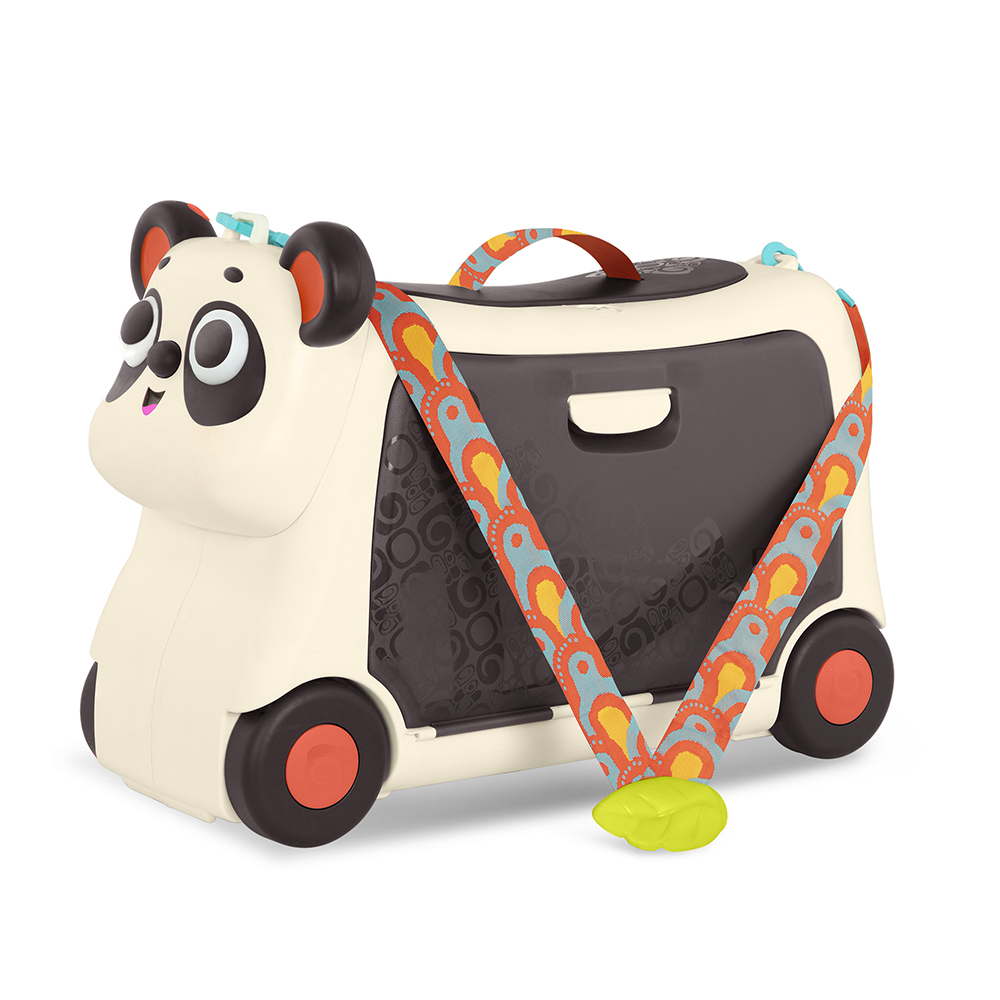【美國B.Toys】熊貓滑步行李箱