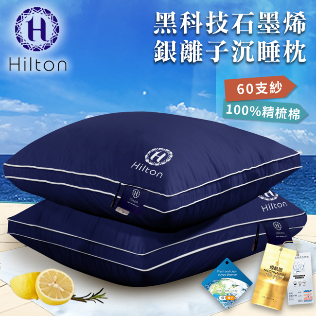 【Hilton 希爾頓】醫護級黑科技石墨烯銀離子深睡枕/枕頭 1入 (B0033-NY)