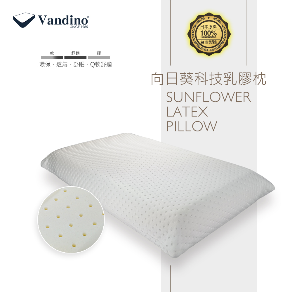 VANDINO 銀蔥天絲科技乳膠枕