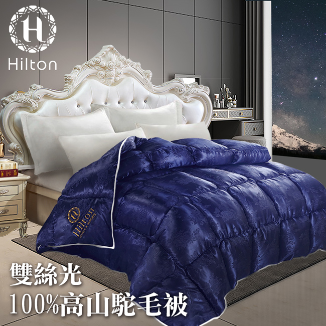 【Hilton 希爾頓】時尚經典。雙絲光100%高山駝羊毛被3.5kg被子/棉被/羊毛被/保暖被(B0884-E35)