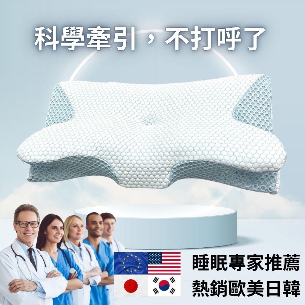 涼感蝶型舒壓記憶枕