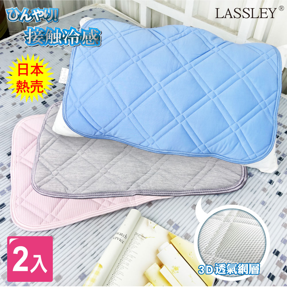 LASSLEY(二入組)冰絲涼感枕墊枕頭保潔墊