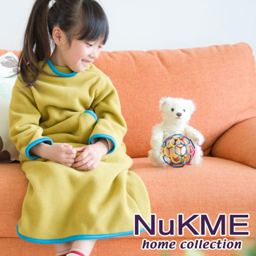 棉花田【NuKME】兒童時尚多功能創意袖毯-橄欖綠