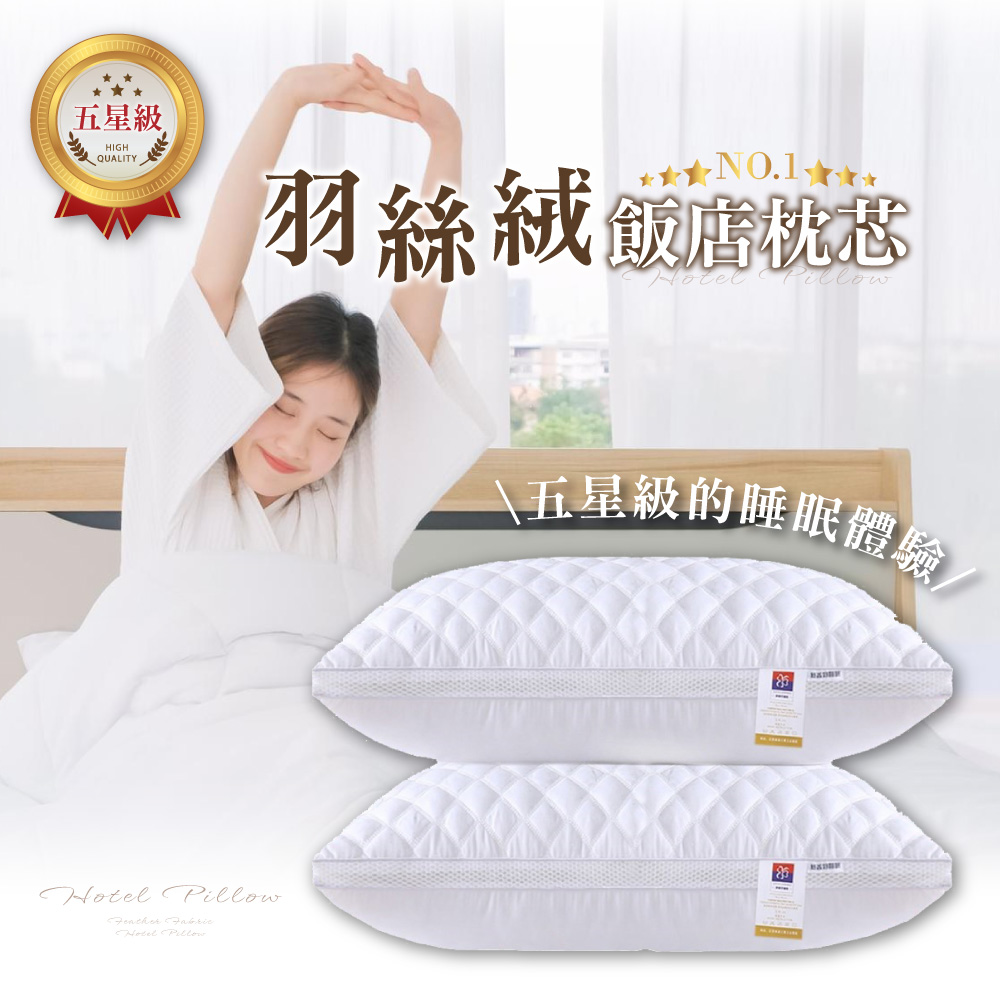 【 Pure Sleep 】 羽絲絨立體飯店枕芯